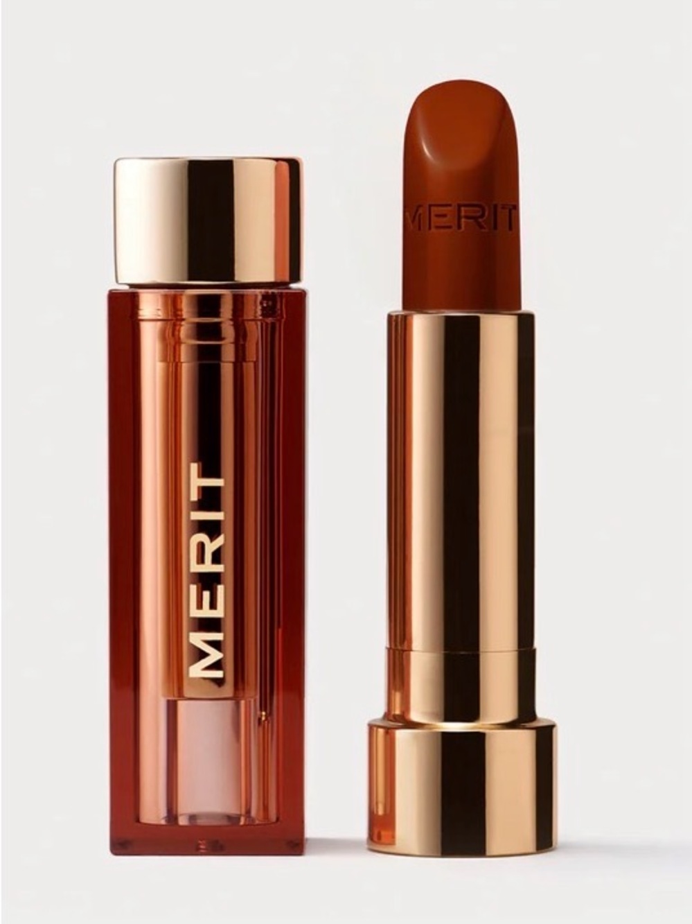 NWT MERIT Signature lightweight Lipstick in Tiger (Brick Red)